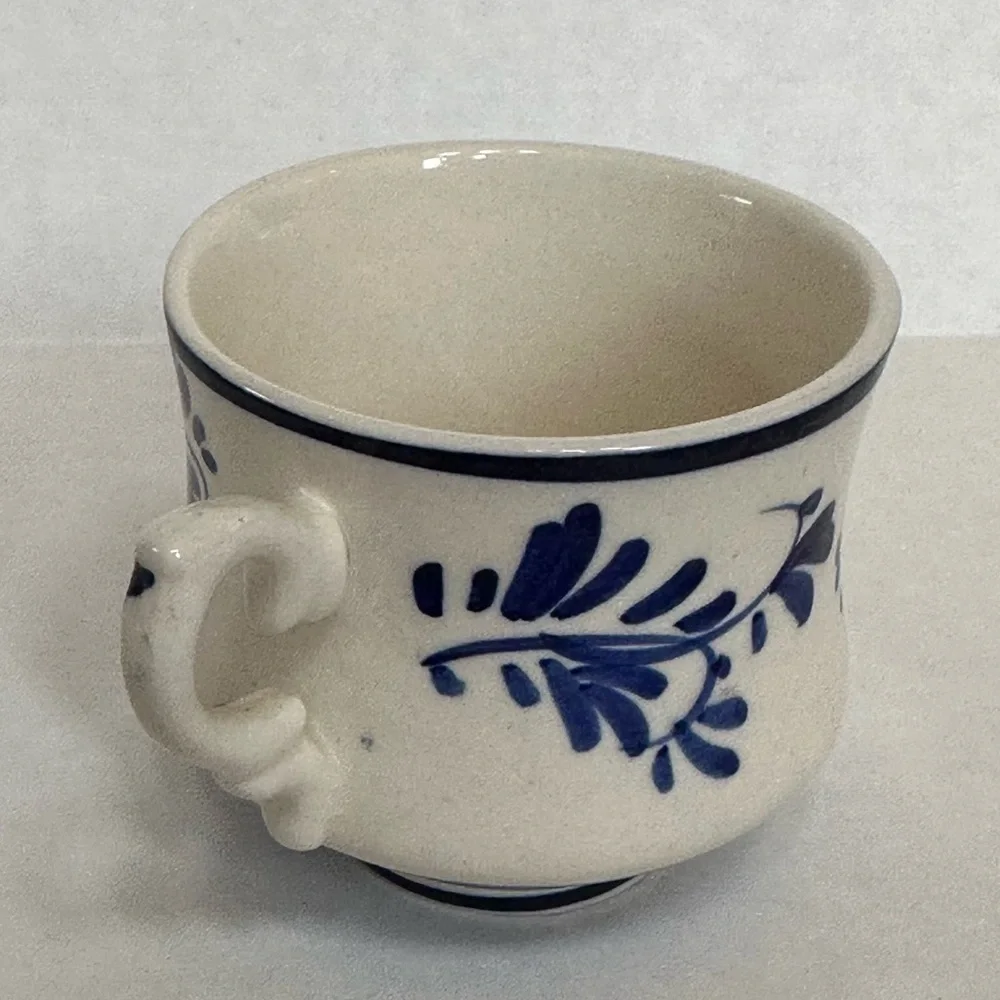 Rare Vintage Teacup Delft Blue Hand Painted  165 Blue and White